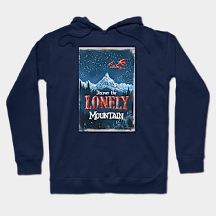 Discover the Lonely Mountain - Vintage Travel Poster - Fantasy Hoodie